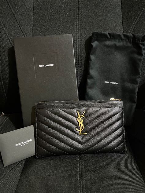 ysl pouch silver|YSL pouch monogramme.